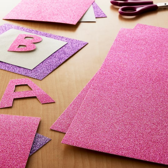 Pink Magical Glitter Paper by Recollections®, 12" x 12"